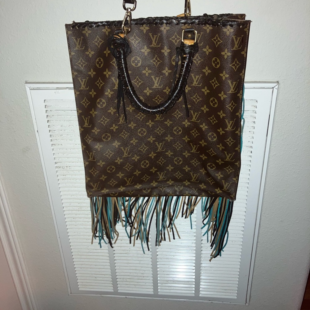 Louis Vuitton Brown Monogram Fringe Tote
